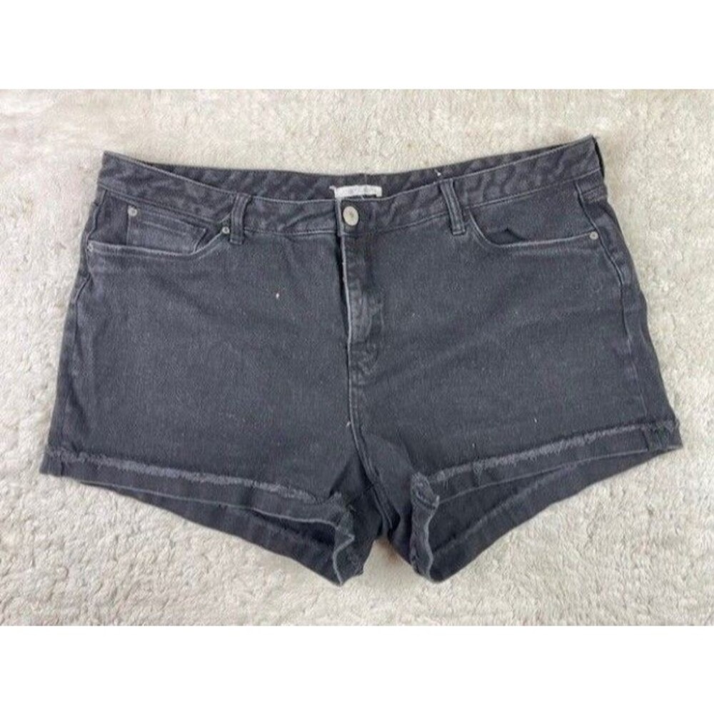 STS Blue Size 34 18 Womens Shrts Black Cut Off Cuff Hem Molly High Rise Stretch